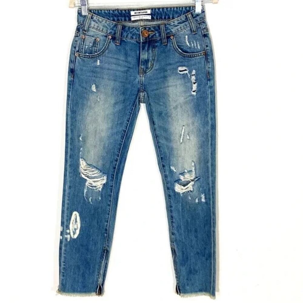 One Teaspoon Freebirds Blue Denim Jeans Pants Bottoms Women Size 26